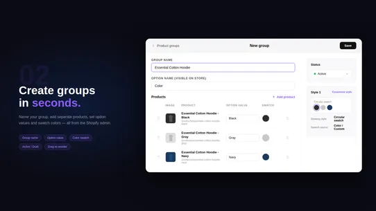 Groupify ‑ Products Group screenshot