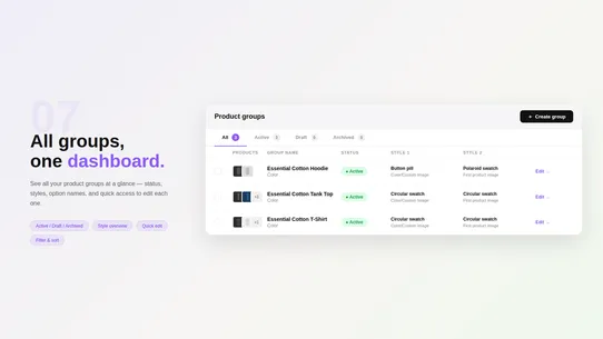 Groupify ‑ Products Group screenshot