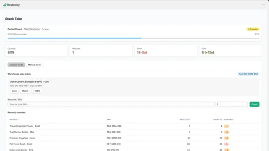 Restocky screenshot