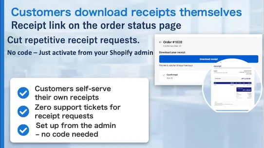 Self‑Serve Receipts screenshot