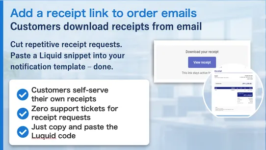 Self‑Serve Receipts screenshot