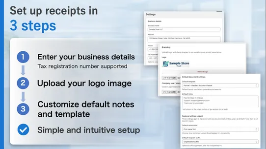 Self‑Serve Receipts screenshot