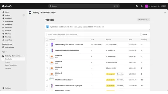 Labelify ‑ Barcode Labels screenshot