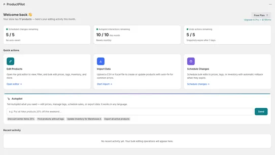 Product Pilot screenshot
