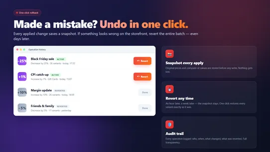 Pricewise: Bulk Price Editor screenshot
