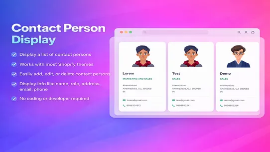 Contact Person screenshot