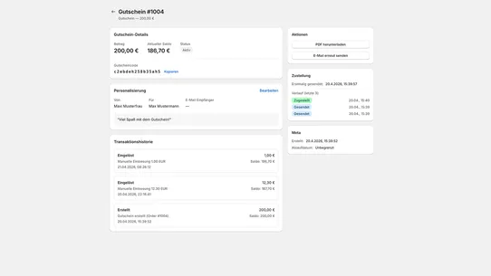 Gutschein Pro screenshot