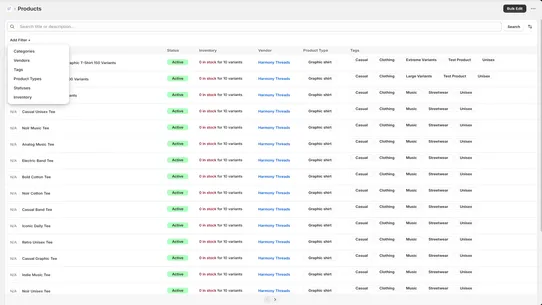 Quant Product Editor screenshot