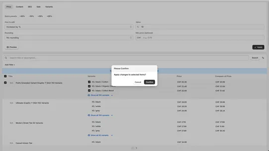 Quant Product Editor screenshot