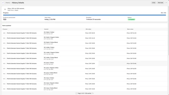 Quant Product Editor screenshot