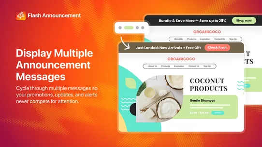 Flash Announcement Bar screenshot