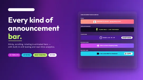 TC Announcement Bars &amp; Banners screenshot
