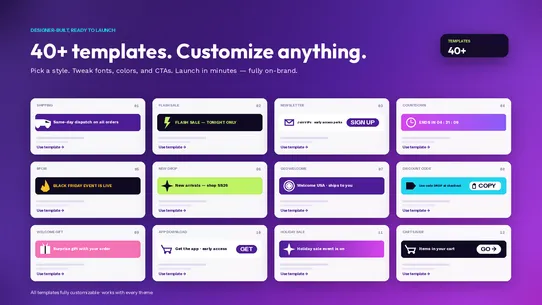 TC Announcement Bars &amp; Banners screenshot