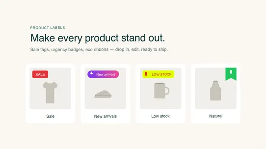 TT Badges &amp; Product Labels screenshot