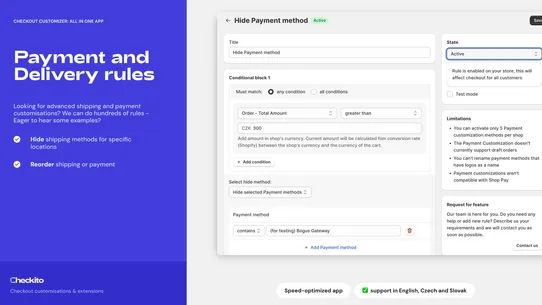 Checkito ‑ Checkout rules screenshot