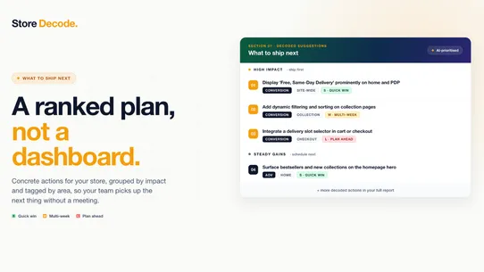 Store Decode: AI Store Audit screenshot