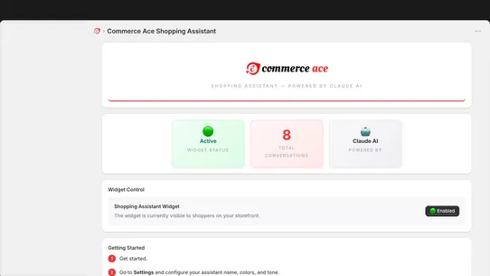 Commerce Ace Shopping Agent screenshot