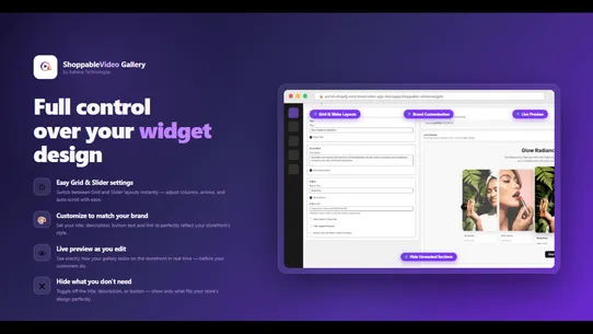 Shoppable Video Gallery screenshot