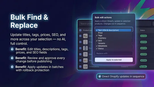 Bulk AI Product Editor ‑ SEO screenshot