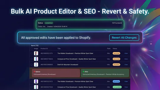 Bulk AI Product Editor ‑ SEO screenshot