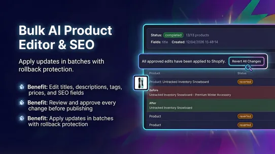 Bulk AI Product Editor ‑ SEO screenshot