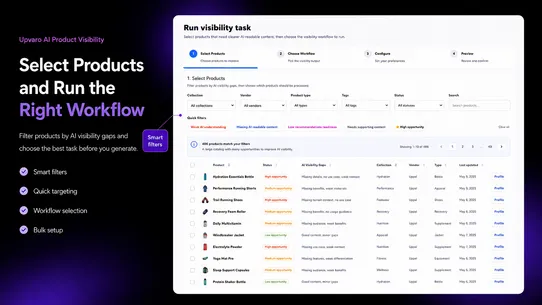 Upvaro AI Product Visibility screenshot