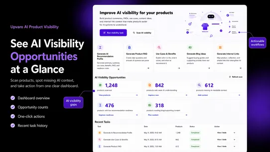 Upvaro AI Product Visibility screenshot