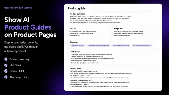 Upvaro AI Product Visibility screenshot