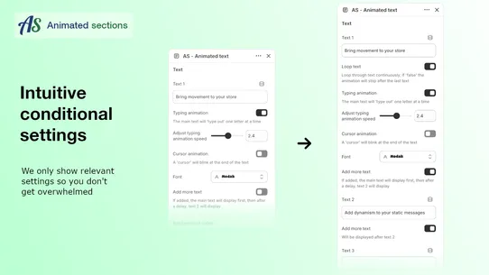 Animated Sections screenshot