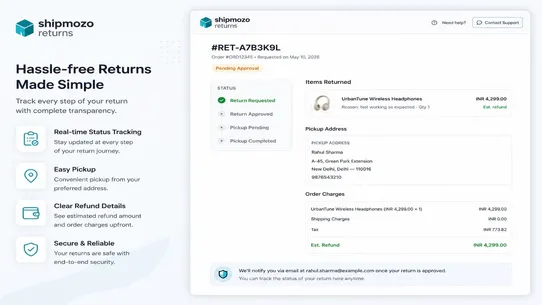 Shipmozo Returns screenshot