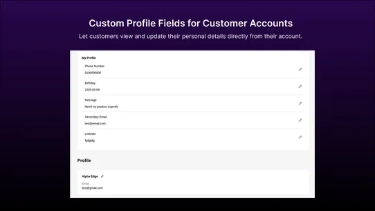 Studio: New Customer Account screenshot