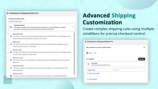 Codebeans Shipping Rules Pro screenshot