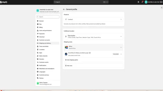 SmartShip ZA screenshot