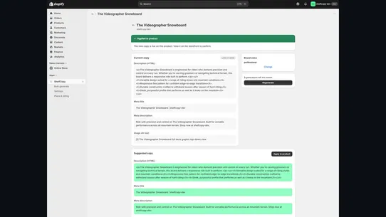 ShelfCopy ‑ AI Descriptions+SE screenshot