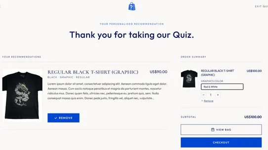 ShopperQuiz screenshot
