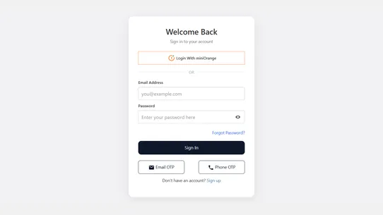 MO: B2B Login &amp; Onboarding screenshot