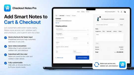 Checkout Note Pro screenshot