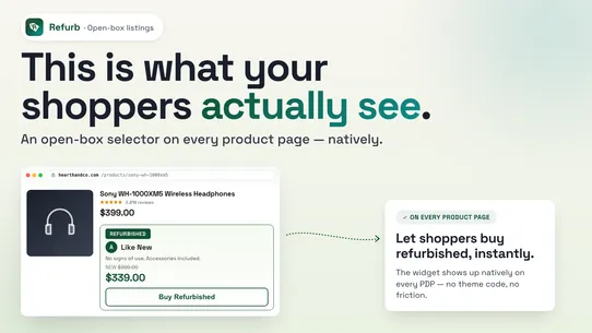 Refurb: Open‑box listings screenshot