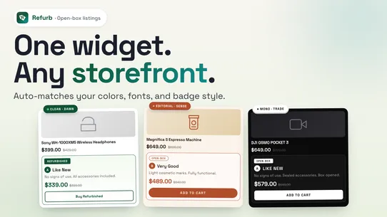 Refurb: Open‑box listings screenshot