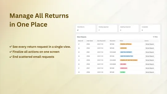 Bullion Returns and Exchanges screenshot