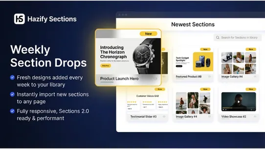 Hazify Sections screenshot