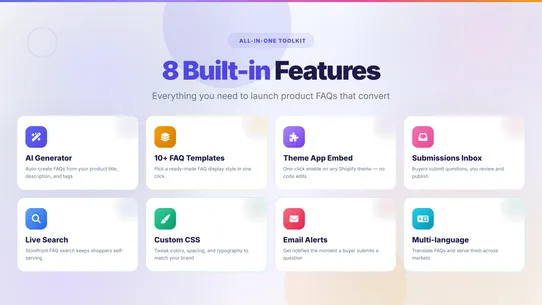 Product FAQ Generator ‑ OCS screenshot