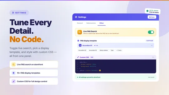 Product FAQ Generator ‑ OCS screenshot