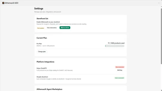 AlthemaxAI GEO screenshot