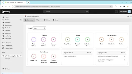 UPL Live Analytics screenshot