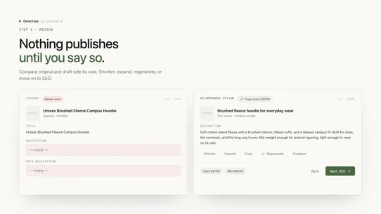 Descriva screenshot