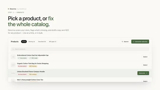 Descriva screenshot