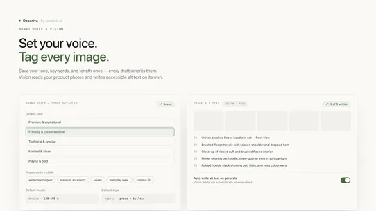 Descriva screenshot