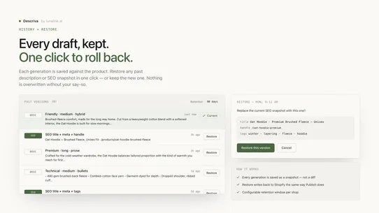 Descriva screenshot