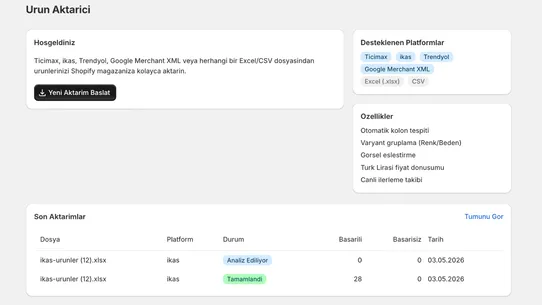 Product Importer screenshot